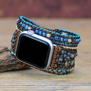 Cinturino per Apple Watch Blu e Grigio "Eleganza Accattivante"