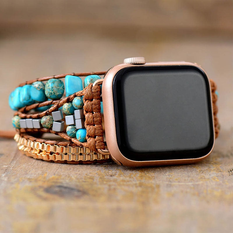 Cinturino per Apple Watch in Diaspro Blu
