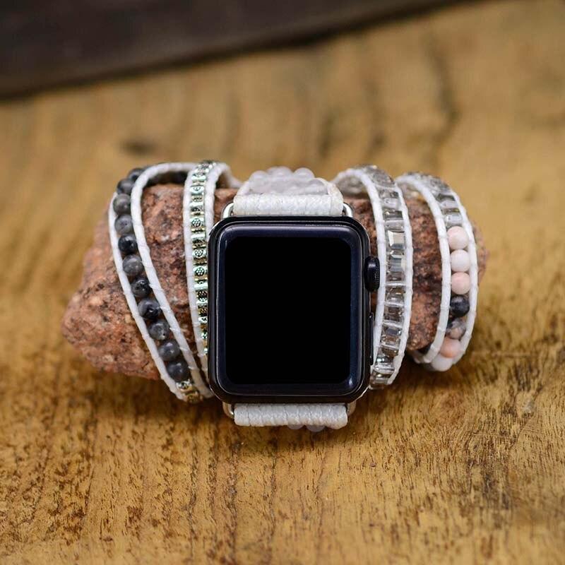 Cinturino Bianco per Apple Watch in Labradorite