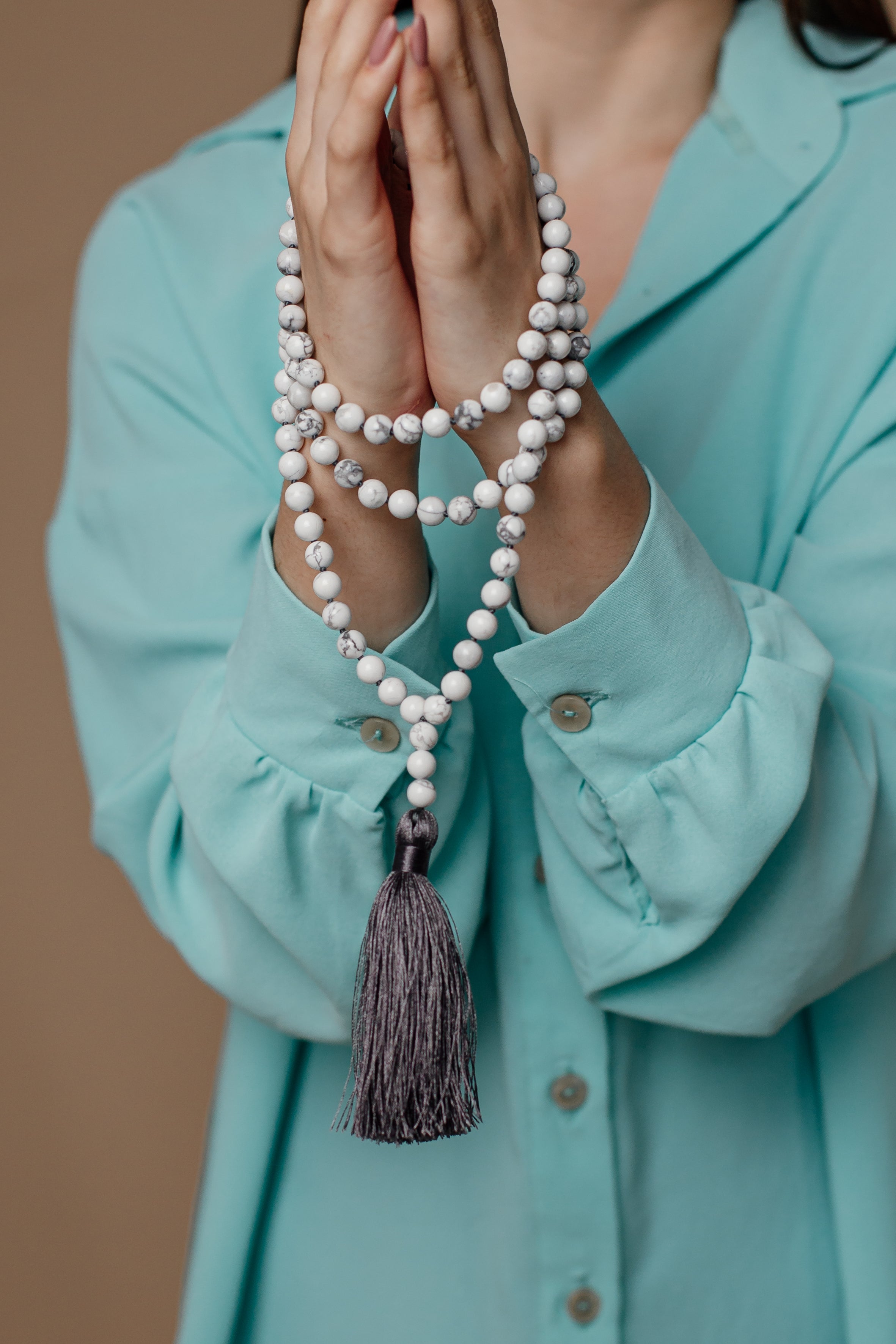 Collana Mala Equilibrio e Tranquillità con Howlite